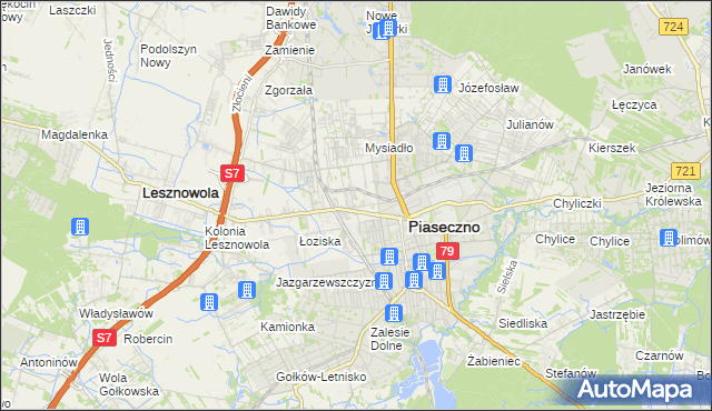 mapa Stara Iwiczna, Stara Iwiczna na mapie Targeo