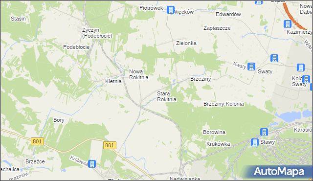 mapa Stara Rokitnia, Stara Rokitnia na mapie Targeo
