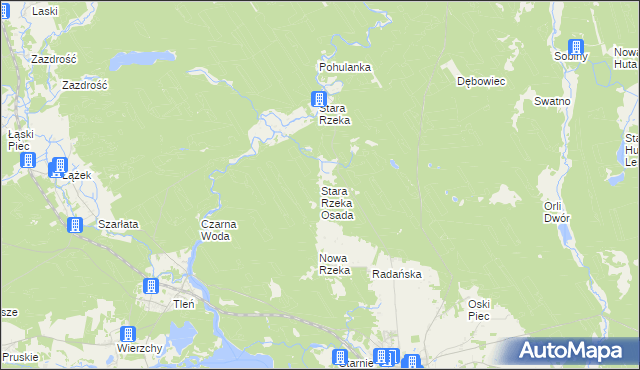 mapa Stara Rzeka Osada, Stara Rzeka Osada na mapie Targeo