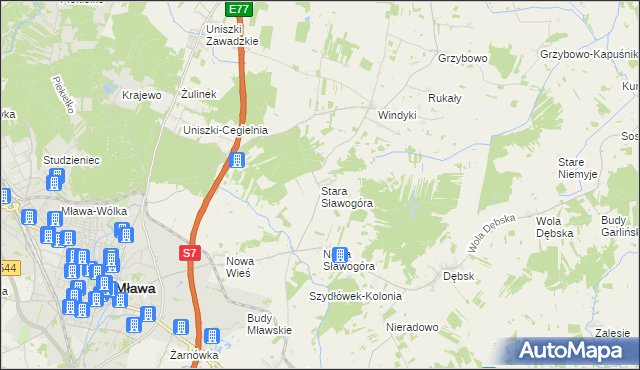 mapa Stara Sławogóra, Stara Sławogóra na mapie Targeo