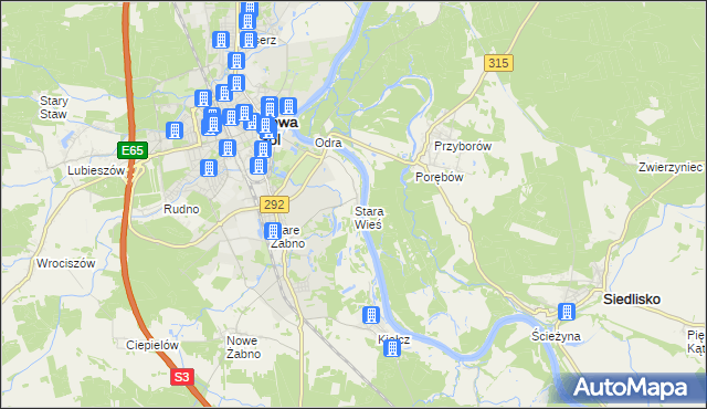 mapa Stara Wieś gmina Nowa Sól, Stara Wieś gmina Nowa Sól na mapie Targeo