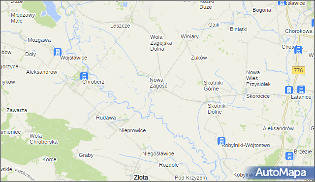 mapa Stara Zagość, Stara Zagość na mapie Targeo