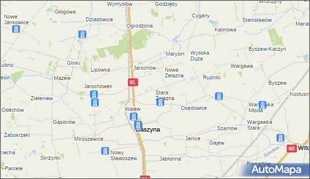 mapa Stara Żelazna, Stara Żelazna na mapie Targeo