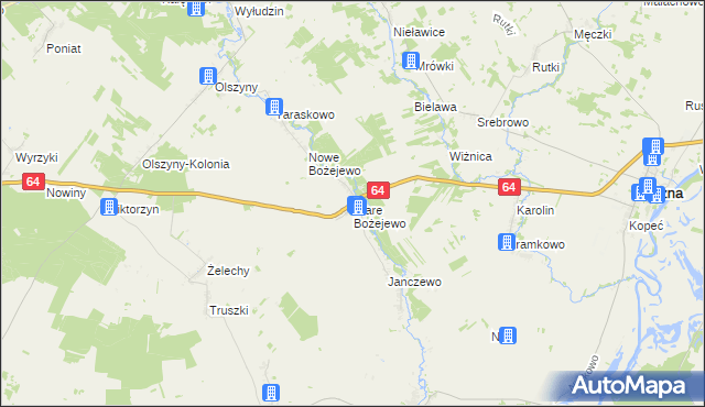 mapa Stare Bożejewo, Stare Bożejewo na mapie Targeo