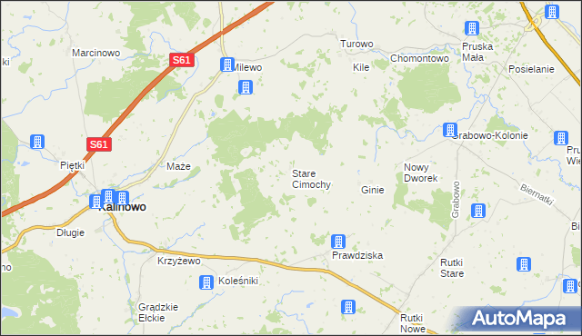 mapa Stare Cimochy, Stare Cimochy na mapie Targeo