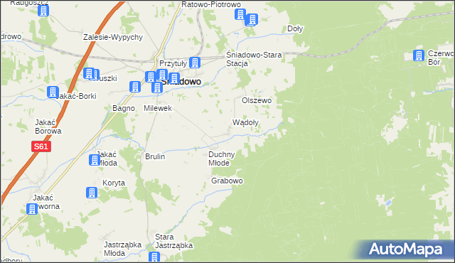 mapa Stare Duchny, Stare Duchny na mapie Targeo