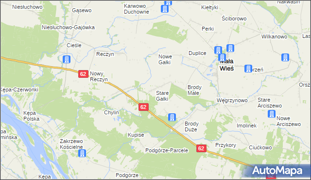 mapa Stare Gałki, Stare Gałki na mapie Targeo