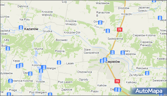 mapa Stare Gardzienice, Stare Gardzienice na mapie Targeo