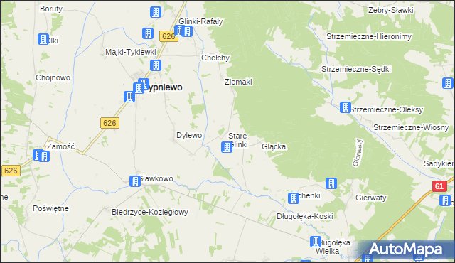 mapa Stare Glinki, Stare Glinki na mapie Targeo
