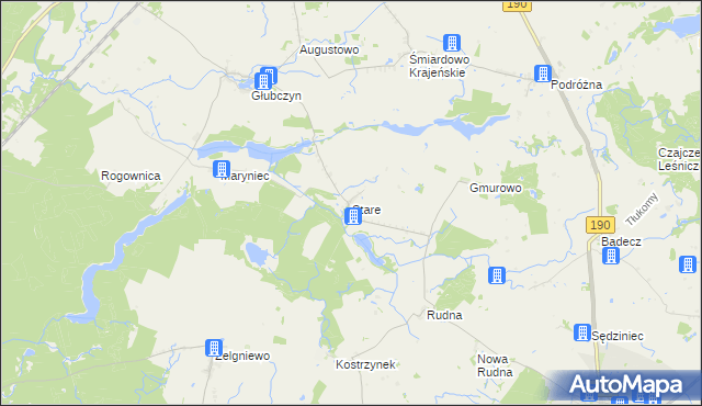 mapa Stare gmina Wysoka, Stare gmina Wysoka na mapie Targeo