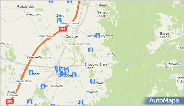 mapa Stare Jemielite, Stare Jemielite na mapie Targeo