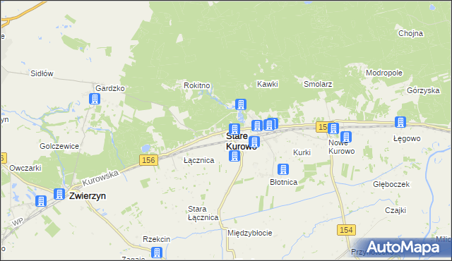 mapa Stare Kurowo, Stare Kurowo na mapie Targeo