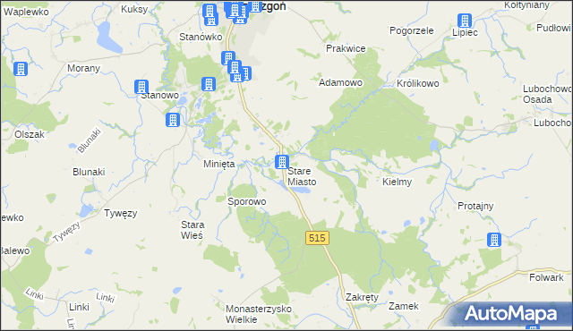 mapa Stare Miasto gmina Stary Dzierzgoń, Stare Miasto gmina Stary Dzierzgoń na mapie Targeo