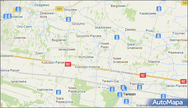 mapa Stare Paski, Stare Paski na mapie Targeo
