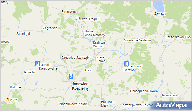 mapa Stare Połcie, Stare Połcie na mapie Targeo
