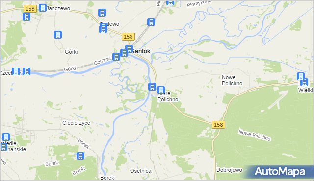 mapa Stare Polichno, Stare Polichno na mapie Targeo
