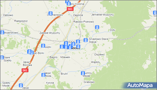 mapa Stare Ratowo, Stare Ratowo na mapie Targeo