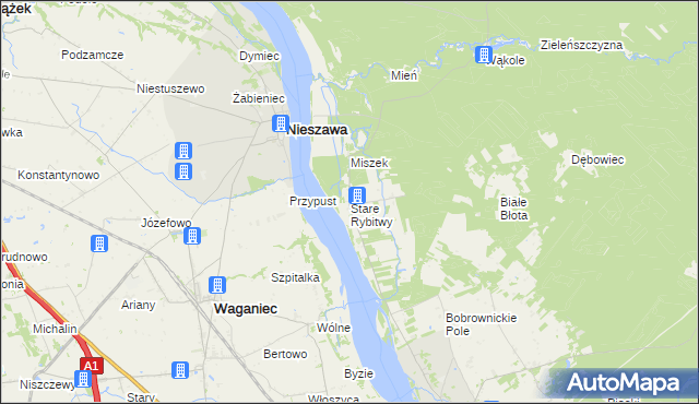 mapa Stare Rybitwy, Stare Rybitwy na mapie Targeo
