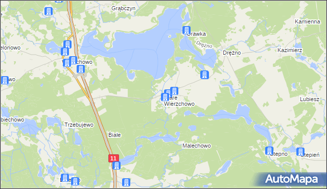 mapa Stare Wierzchowo, Stare Wierzchowo na mapie Targeo