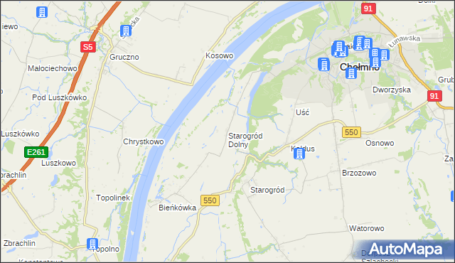 mapa Starogród Dolny, Starogród Dolny na mapie Targeo