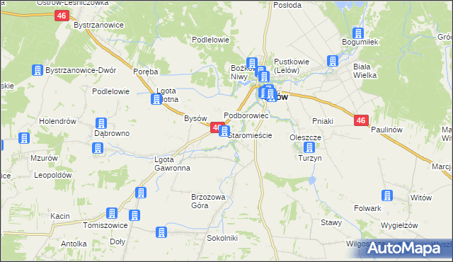mapa Staromieście, Staromieście na mapie Targeo