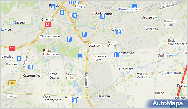 mapa Starowa Góra, Starowa Góra na mapie Targeo