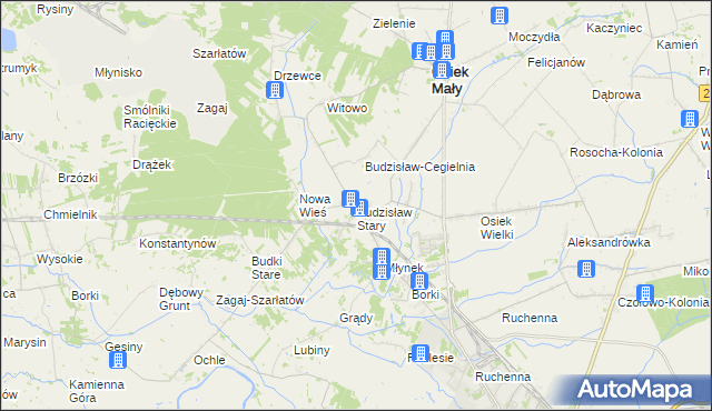 mapa Stary Budzisław, Stary Budzisław na mapie Targeo