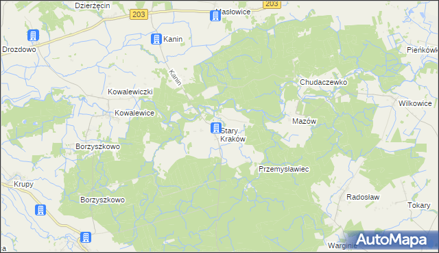 mapa Stary Kraków, Stary Kraków na mapie Targeo