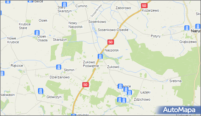 mapa Stary Nacpolsk, Stary Nacpolsk na mapie Targeo