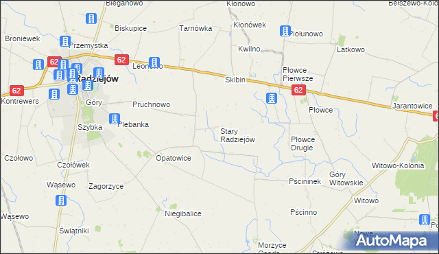 mapa Stary Radziejów, Stary Radziejów na mapie Targeo