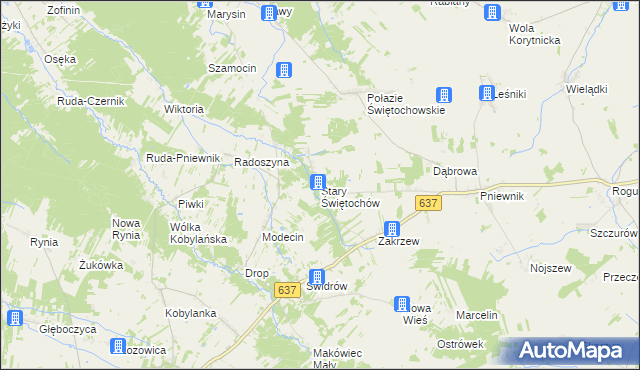 mapa Stary Świętochów, Stary Świętochów na mapie Targeo