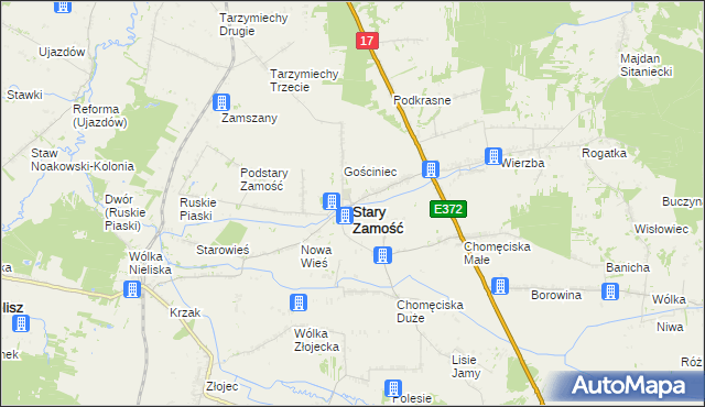mapa Stary Zamość, Stary Zamość na mapie Targeo