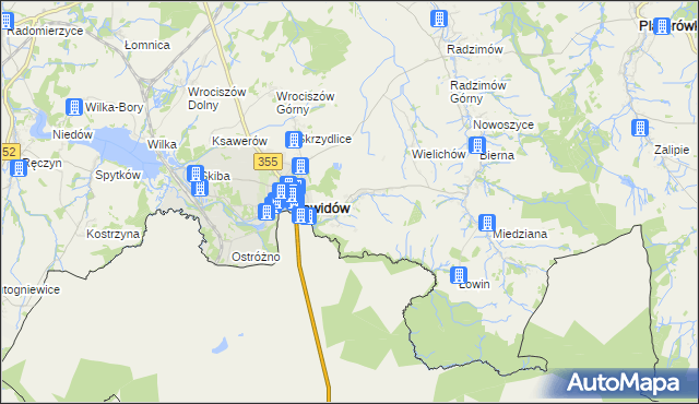 mapa Stary Zawidów, Stary Zawidów na mapie Targeo