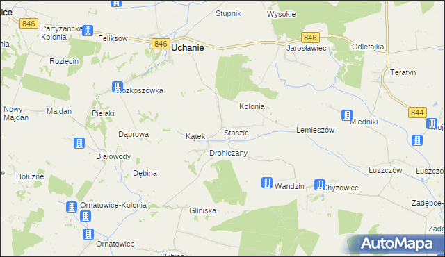 mapa Staszic, Staszic na mapie Targeo