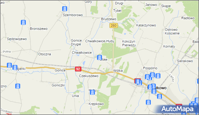 mapa Staw gmina Strzałkowo, Staw gmina Strzałkowo na mapie Targeo