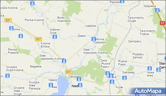 mapa Staw Noakowski-Kolonia, Staw Noakowski-Kolonia na mapie Targeo