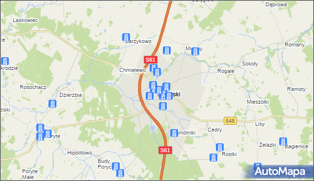 mapa Stawiski, Stawiski na mapie Targeo