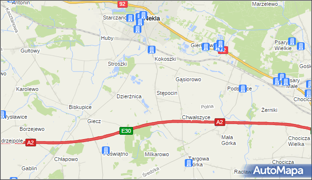 mapa Stępocin, Stępocin na mapie Targeo