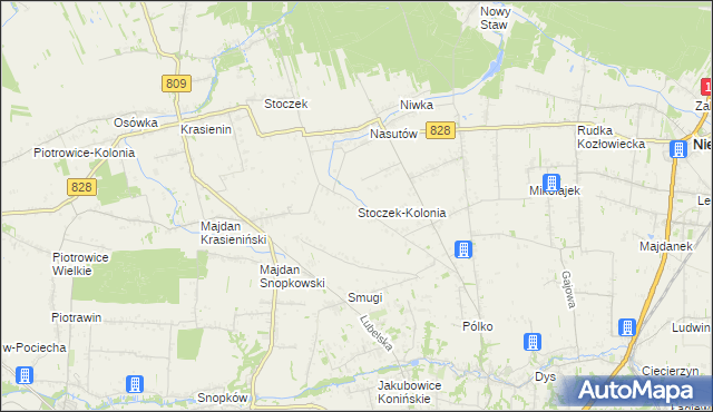 mapa Stoczek-Kolonia, Stoczek-Kolonia na mapie Targeo