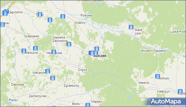 mapa Stoczek powiat węgrowski, Stoczek powiat węgrowski na mapie Targeo