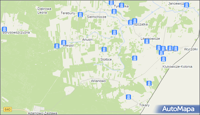 mapa Stołbce, Stołbce na mapie Targeo