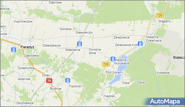 mapa Straszowa Wola, Straszowa Wola na mapie Targeo