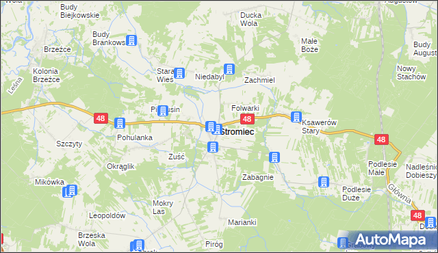 mapa Stromiec, Stromiec na mapie Targeo
