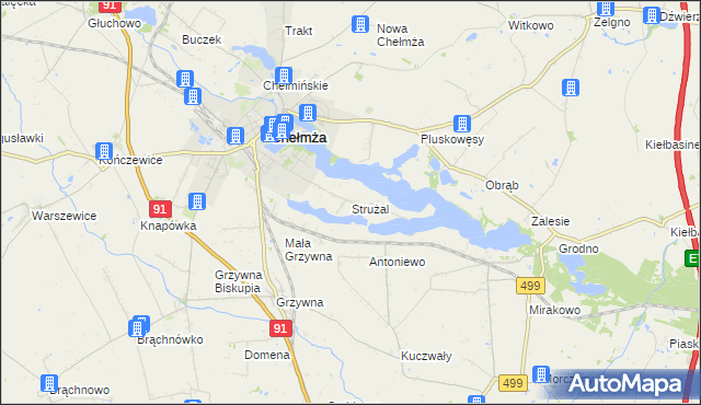 mapa Strużal, Strużal na mapie Targeo