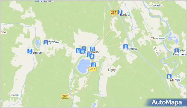 mapa Strużka gmina Bobrowice, Strużka gmina Bobrowice na mapie Targeo
