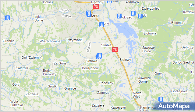 mapa Strzegocice, Strzegocice na mapie Targeo