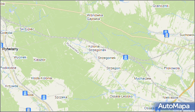 mapa Strzegomek, Strzegomek na mapie Targeo