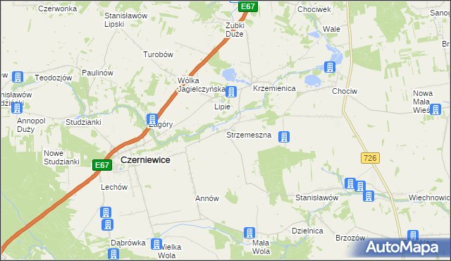 mapa Strzemeszna, Strzemeszna na mapie Targeo