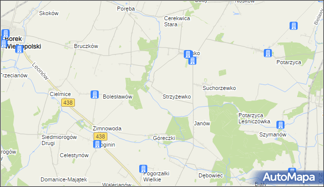 mapa Strzyżewko, Strzyżewko na mapie Targeo