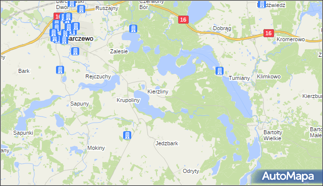 mapa Studzianek gmina Barczewo, Studzianek gmina Barczewo na mapie Targeo